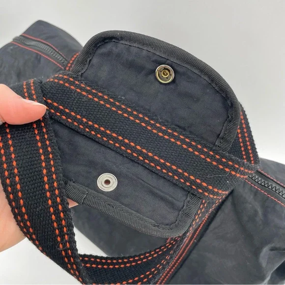 Harley-Davidson Black Nylon Travel Tote Duffle Bag Logo - Picture 8 of 10